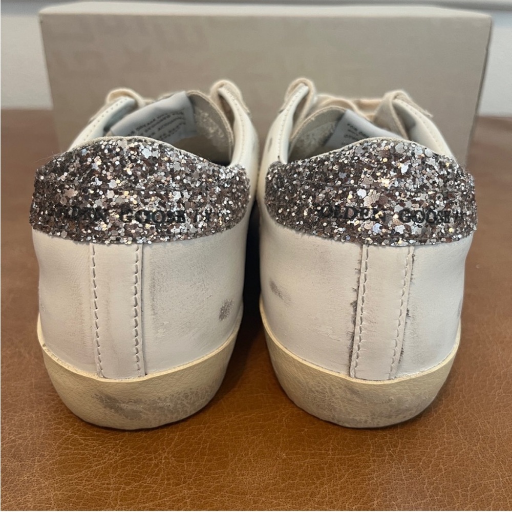 Authentic Golden Goose Superstar Glitter White & Seed Pearl Size 38 - Picture 5 of 10